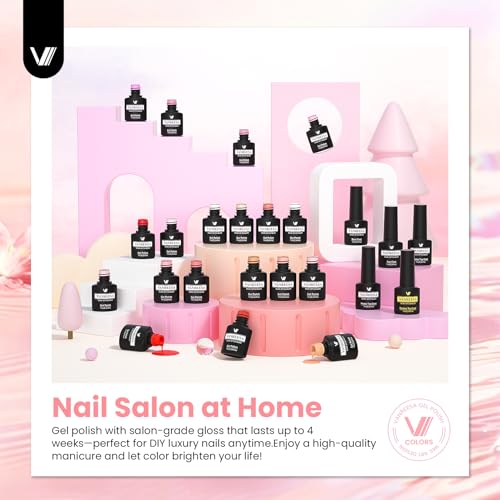VANREESA 24Pcs Jelly Gel Nail Polish Set -Soft Nude Milky White Pink Red Brown Jelly Translucent Gel Polish Colors with Base Coat 4 Top Coats Neutral Colors All Seasons Nail Polish Set Gifts for Women - color: Sheer & Natural Jelly Gel