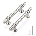 Rergy 10 Pack 3-3/4 Inch Hole Center Brushed Nickel Kitchen Cabinet Pulls - color: Brushed Nickel, size: 3-3/4in Hole Center(96mm)
