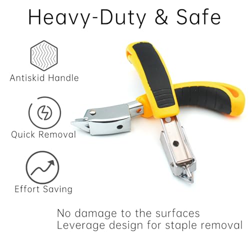 Staple Remover Heavy Duty Staple Puller, Upholstery Tool, Yellow