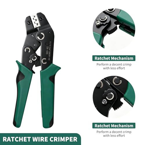 812Pcs Pin Connector Kit with Crimping Pliers - Terminal Pin 1/1.5/1.8/2/2.2/2.3/2.8/3.5mm Non-Insulated Plug Removal Male & Female Wire Pins - Automotive Car Electrical (813-Crimping Pliers) - size: 813-Crimping Pliers
