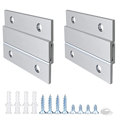 French Cleat Picture Hanger 2 Inches Aluminum Z Hanger 2 Pairs | Supports 30lbs - Interlocking Wall Mounting Bracket Hardware Kit for Hanging Mirrors, Picture, Shelf, Whiteboard, Art, Frames - size: 2 Inch-Standard