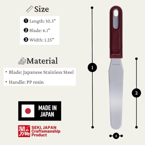 ALLEX Rounded Putty Knife 1-1/4" for Art and Paint, Flexible Japanese Stainless Steel Blade, Heavy Duty Full Tang Handle, Made in JAPAN - size: L