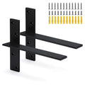 (2-Pack) Hanging T Shelf Bracket,Solid Heavy Duty Steel Knee Wall Hidden Granite Countertop Support Floating Bracket Hardware.Universal. 12" DIY Projects, Screws Included (T Shelf Bracket,12") - size: 12 Inch, style: 2 PACK