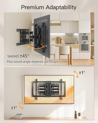 ELIVED Ultra Slim TV Mount for 37-90" TVs, Max VESA 600x400, 132 lbs. - size: Motion: 37-90" TV