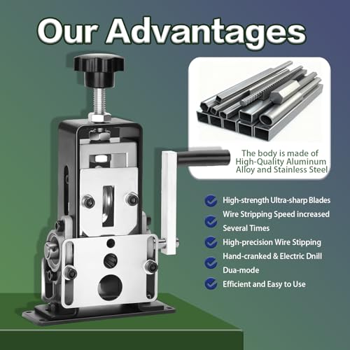 Manual Wire Stripping Machine, Gauge Wire 0.06-1" - size: small size
