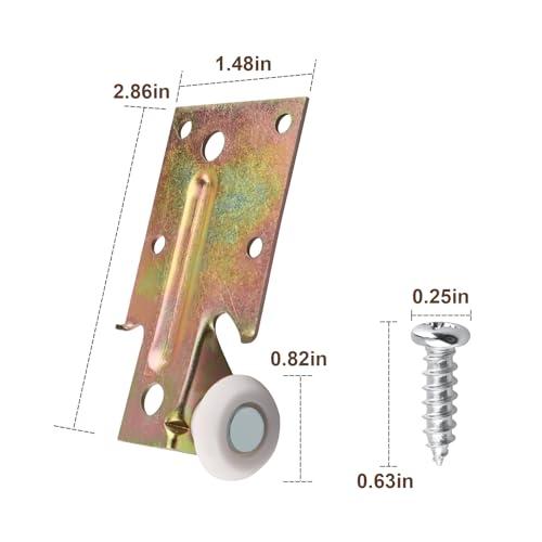 for Prime-Line R 7132 Steel Bracket Drawer Track Roller with Plastic Roller -2 Pack