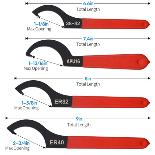 Mdvora Coilover Spanner Wrench Set, 4pcs, Alloy Steel, Rubber - color: 4pcs