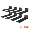 NEODROP 8-Pack 4 Inch Floating Shelf Brackets, Heavy Duty Hidden Brackets For Small, Kitchen, Nursery Shelves, Black Powder Coated Steel - size: 4 Inch, style: 8 Pack