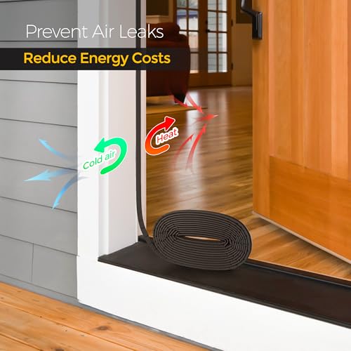 Ravinte Weather Stripping Door Seal, Q-Shaped Kerf Foam Strip, 19.8FT, Brown - color: Brown, size: 19.8FT