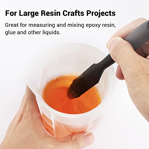 Gartful 300ml Mixing Cups for Epoxy Resin, 4PCS Extra Large Silicone Measuring Cups, Reusable, Durable Pour Tool for Casting Molds, Making Stain Jewelry & Cup, Acrylic Paint Pouring, DIY, Art, Craft - size: Large-300ml*4