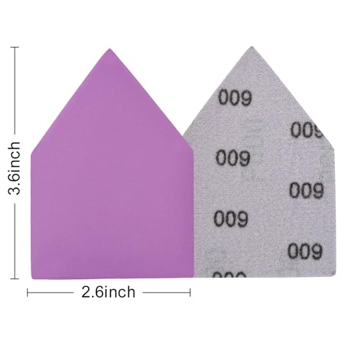600 Grit Sandpaper, Triangle Sanding Sheets, Fits Milwaukee M12 Fuel Sander - style: 600 Grit