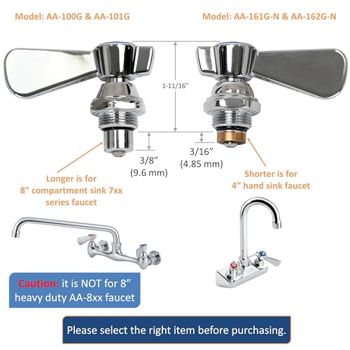 AA-161G+HDL Cold Stem Set with Handle for AA Faucet AA-400 Series 4" Faucets - style: Cold (AA-161G+HDL)