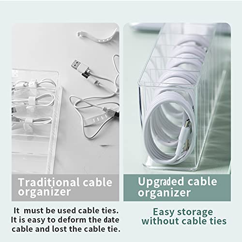 Charger Cable Cord Storage Organizer Box - Easy Storage Without Cable Ties