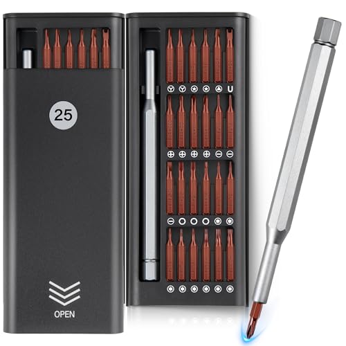 25-in-1 Precision Screwdriver Set, Professional Magnetic Repair Tool Kit with Torx & Pentalobe for iPhone, MacBook, PS5, Glasses, Watch, Electronics - Premium Bearing Steel Construction