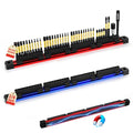 2-Piece Magnetic Slidable Drill Bit Holder, 80 Holes Bit Storage with Strong Magnetic Rail, Screwdriver Drill Bit Organizer for Your Specialty(Bits Not Included) - style: 2 Drill Bit Holder with Magnetic Rail