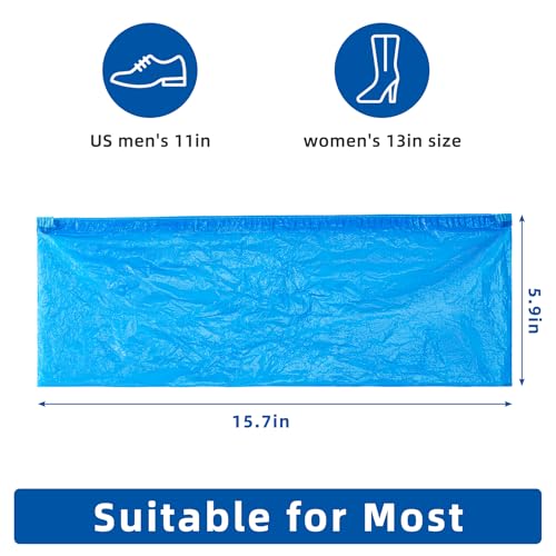 BOOMIBOO Shoe Covers Disposable Non Slip - 110 Pack (55 Pairs) | Premium Waterproof Recyclable Shoe Booties Covers for Indoors, Shoes Protectors Covers Fits Up To 11 US Men and 13 US Women