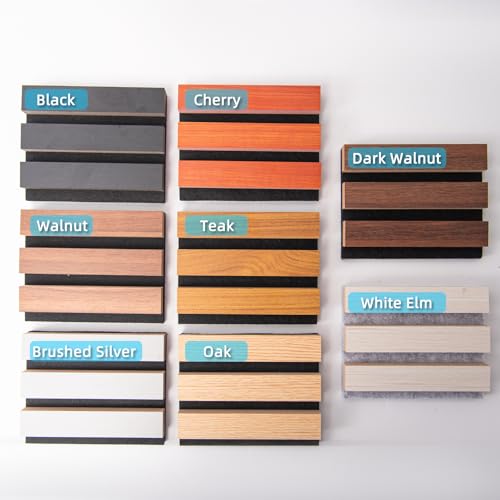 Art3d 3D Textured Soundproof Wood Slat Wall Panel, 6 x 4.7 in, Sample Pack - color: Samples Pack, size: 6 * 4.7 inch