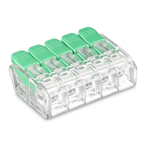 30PCS Lever Wire Connectors 5 Port Electrical Connectors Lever Nuts - size: 5 Ports