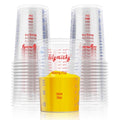 25 Pack Plastic Mixing Cups, 32 oz Disposable Mixing Cups