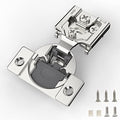 FURNIWARE 20 Pieces Soft Closing Cabinet Hinges, 1/2 inch Overlay Cabinet Hardware Hinges Nickel Plated- 105 Degree - color: Satin Nickel - 20 Pack, size: 1/2 Inch
