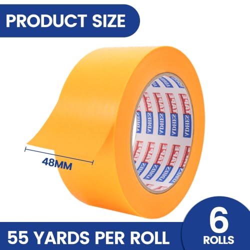 ADHES Orange Delicate Surface Washi Masking Tape Painter Tape 2Inch - size: 48mm x 50m