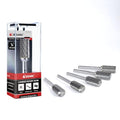 EZARC Tungsten Carbide Rotary Burr Set, 5PCS SB-5 Double Cut, 1/4" Shank - style: SB-5, 5PCS