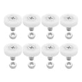 8Pcs 22mm Drawer Rollers, Nylon Drawer Pulley Replacement Wheels with Bearings and Nuts, Small Slide Roller for Cabinet, Sliding Door, Filing Cabinet, Smooth Drawer Positioning Guide - size: 22mm