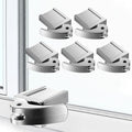 5 Pack Sliding Window Locks, Adjustable Security for Vertical & Horizontal Windows, Easy Install, Fits 1/16 inch to 7/8 inch Wide Rail, Enhanced Safety for Home & Office (Silver) - color: Silver