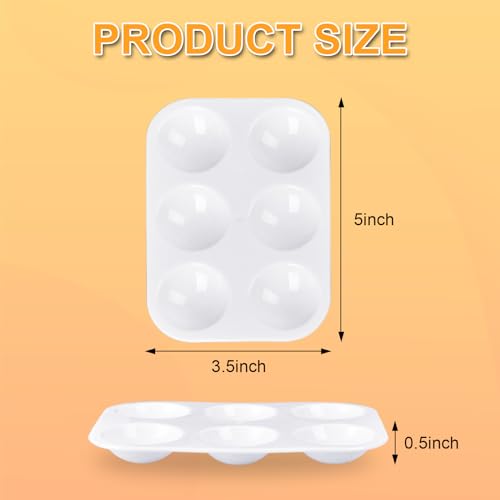 Plastic Round Paint Pallet Tray Painting Palettes Bulk 100Pcs