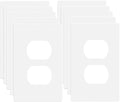 1-Gang Screwless Duplex Wall Plate Cover Single Switch Outlet Electrical Faceplate for Light Switch, Smart Switch, Receptacle, Dimmers, USB Outlet, GFCI, Child Safe Cover Plate, White (10-Pack) - color: Single Duplex-White, size: 10 Pack