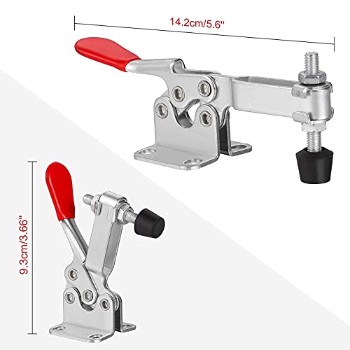 Toggle Clamp 201B 220Lbs Holding Capacity Heavy Duty Medium Hold Down Clamp Quick-Release Horizontal Clamp（5Pack) - style: 201B(5Pack)