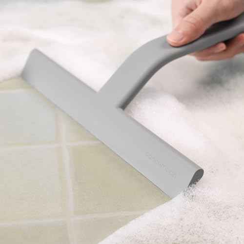 dancemoon JustHang Shower Squeegee with Built-in Hook, 10-Inch Gray - color: Dark Gray