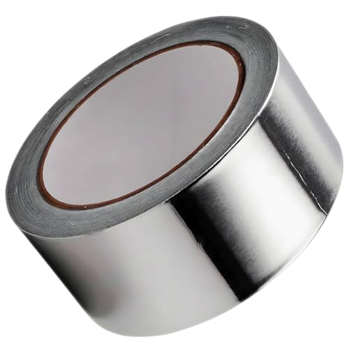 Thicker Aluminum Foil Tape 2-inch x 50Ft Heavy Duty High Temp Silver Tape for HVAC Duct work, Dryer Vent Seal, Car Exhaust Repair, Stove Pipe Wrap, Metal Patch, Heat Insulation, EMI Shield, DIY Crafts - size: 2 inch x 50 feet x 4 mil