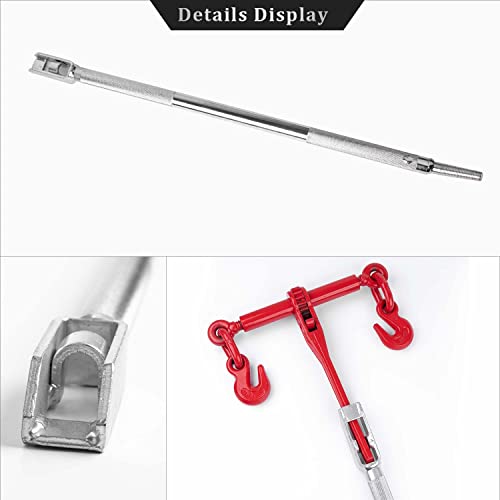 Winch Bar, 40" Combination Winch Bars with Square Head, Silver - color: Silver, size: 2 Pack
