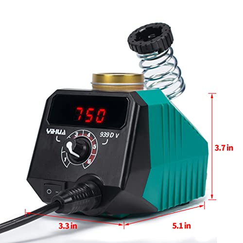 YIHUA 939D-V Wood Burning Kit with Digital Display with 20 Wire Nibs, Detachable Wood Burning Pen, 2 Wood Pieces, Tweezers used as Wood Burning Tool
