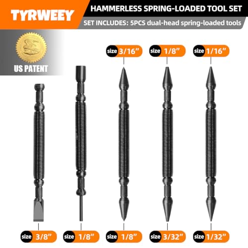 5pc Nail Setter, Center Punch, Hinge Pin Removal Tool, Cold Chisel - style: 5pcs(Nail Setter & Hinge Pin Punch & Cold Chisel)