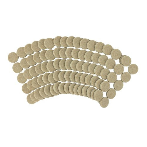 Smart Surface 8727 Heavy Duty Self Adhesive Furniture Felt Pads 1-Inch Round Oatmeal 160-Piece Value Pack in Resealable Bag - color: Beige