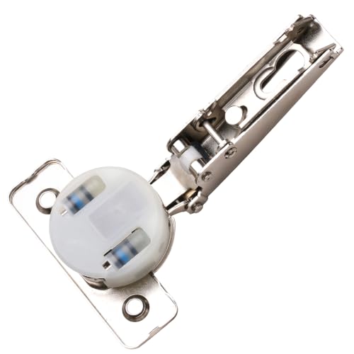 2 Pack Salice Silentia 105 Degree Soft Close Cabinet Hinge, 1/2 Inch Half Overlay, Concealed European Hinge for Kitchen Cabinet Doors, Face Frame & Frameless, Screw-On - SA105C1P6DE9