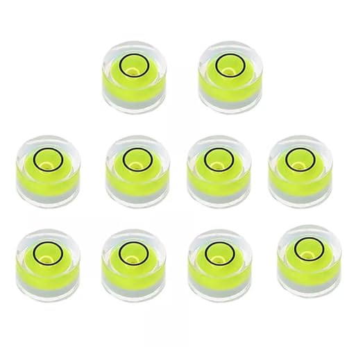 10PCS Precision Round Bubble Level Mini Spirit Level DIY Measuring Tool Kit (20x9mm) - size: 20x9mm