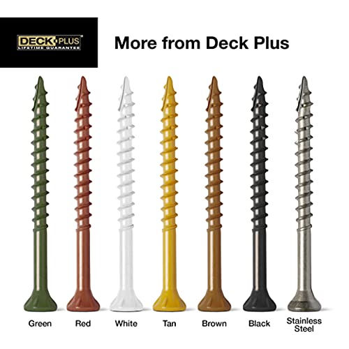 Deck Plus Deck Screws, #10 x 2-1/2in, 365 Pieces,5 Lb Box, Brown - color: Brown, size: #10 x 2-1/2", style: 365 pcs