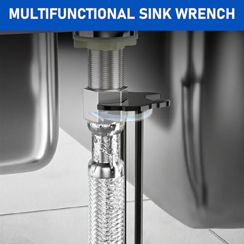 2 Pcs Multifunctional Sink Wrench,Plumbing Tools for Tight Spaces