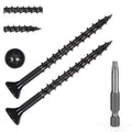 Wood Screws #8 x 2’’, T25 Star Torx Drive Flat Head Deck Screws, Black, 127Pcs (1lb) - color: Black, size: 8X2’’