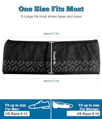 XL 200 Pack Non-Slip Disposable Shoe Covers for Indoors Black, Fits Men’s US 13 - color: Black 200 Pcs (Xl)