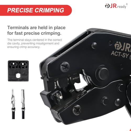 JRready ST6545 Mini-Fit Jr. Ratchet Crimper Pin Extractor Tool Kit with 100Pairs Terminals 18-24AWG Electrical Automotive Wire Pin and Socket Standard Molex 4.2mm Pitch - color: Mini-fit Jr. Crimp Tool Kit