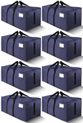 HOMESURE Supports 200lbs Heavy Duty Moving Bags - Strong Zipper & Wrap-Around Handles - Water-Resistant Storage Totes, Durable Alternative to Moving Boxes - 8 Pack - Blue - color: Blue