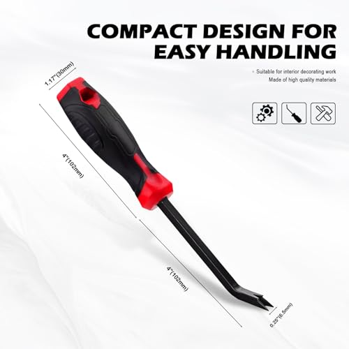 Heavy Duty Staple Remover Tool, Staple Puller Remover with Forked Tip & Easy Grip Handle for Carpet Staples, Upholstery, Wood Floors and Furniture Repair