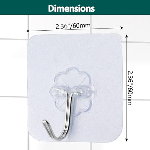 Bivethoi Self-Adhesive Hooks, 20 Pack, 2.36 inch - size: Medium hook