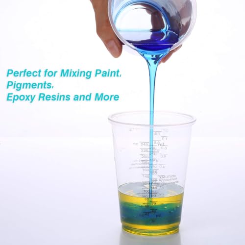100pcs 8oz Graduated Clear Plastic Measuring Cups
