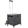 dbest Products Quik Cart Stair Climber Collapsible Rolling Crate - Black - color: Black, style: Stair Climber