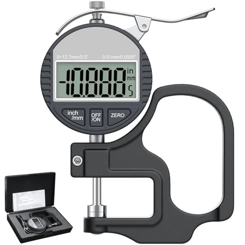 Digital Thickness Gauge 0-12.7mm/0.5" | 0.01mm/0.0005" - size: 0-0.5"/0.0005"
